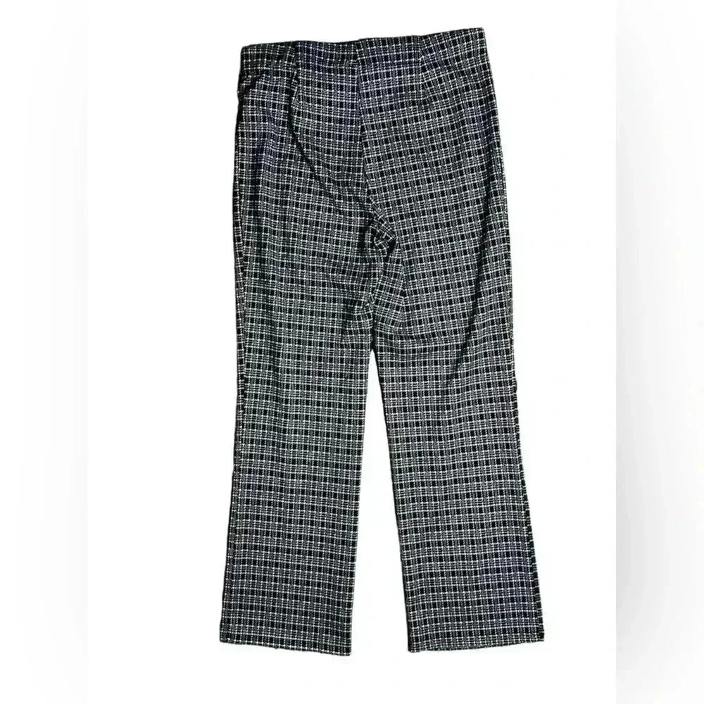 ModCloth Pull on Checkered Soft Kick Flare Pants Medium - Picture 4 of 5